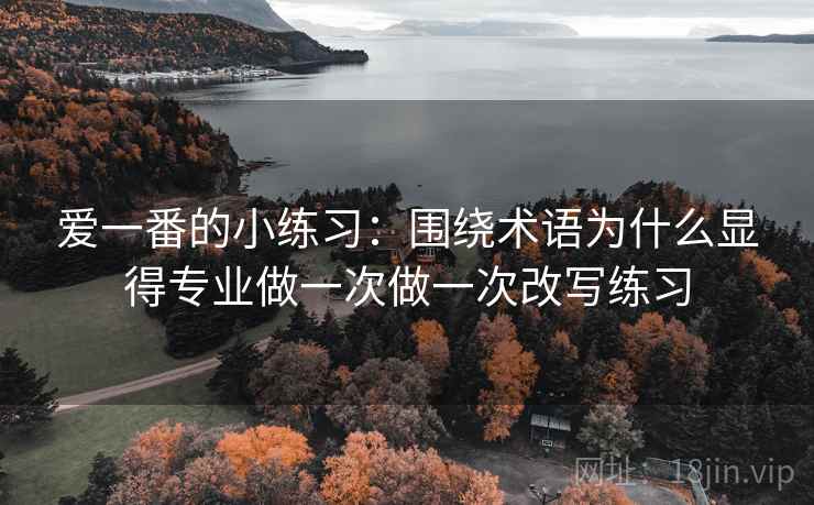 爱一番的小练习：围绕术语为什么显得专业做一次做一次改写练习